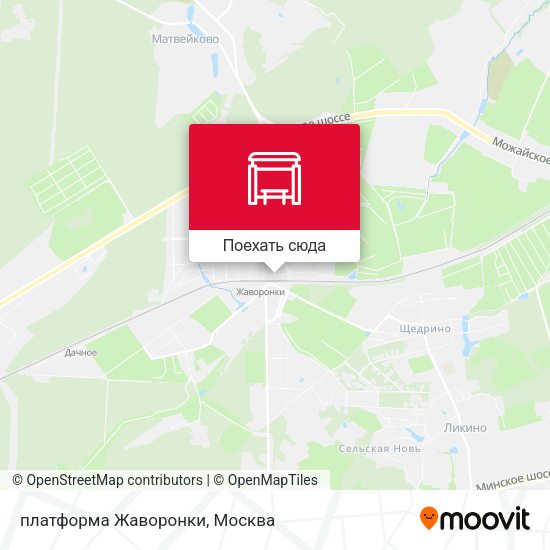 Карта платформа Жаворонки