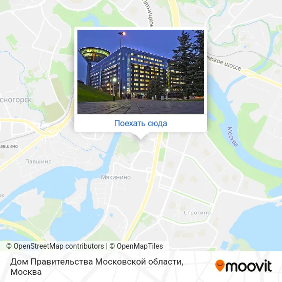 Карта Дом Правительства Московской области