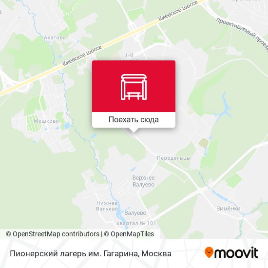 Карта Пионерский лагерь им. Гагарина