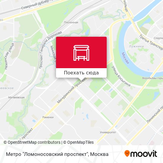 Карта метро ломоносовский проспект