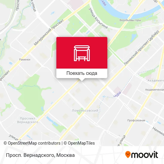 Карта Просп. Вернадского