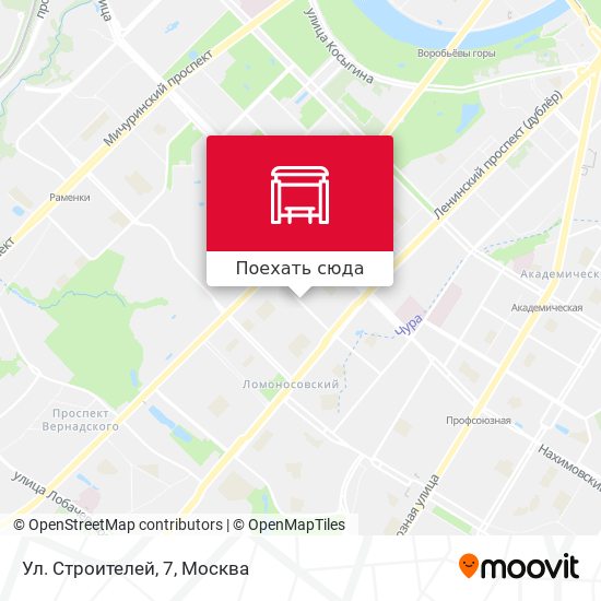 Москва ул строителей на карте. Метро университет на карте.