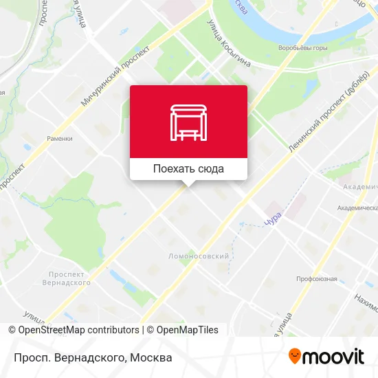 Карта Просп. Вернадского