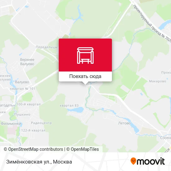 Карта Зимёнковская ул.