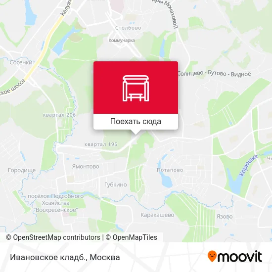 Карта Ивановское кладб.