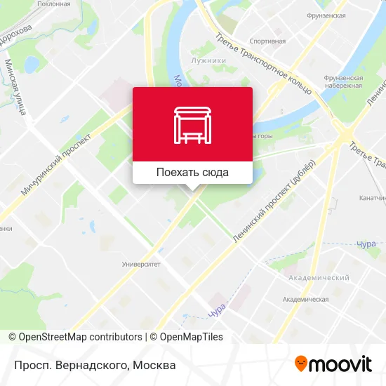 Карта Просп. Вернадского