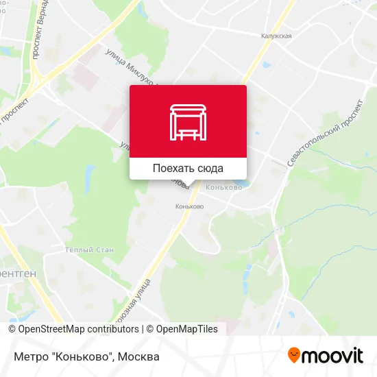 Карта Метро "Коньково"