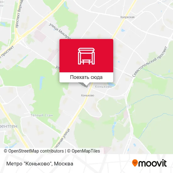 Карта Метро "Коньково"
