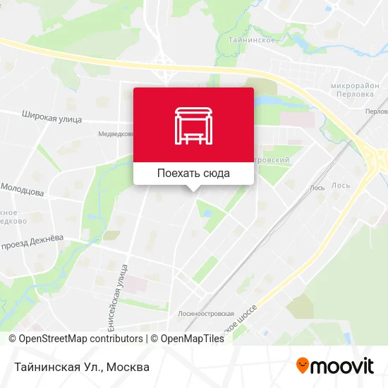 Карта Тайнинская Ул.