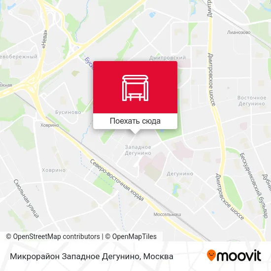 Карта Микрорайон Западное Дегунино