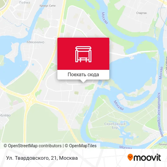 Карта Ул. Твардовского, 21