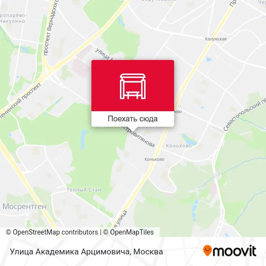 Карта Улица Академика Арцимовича