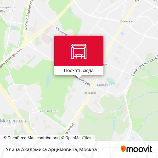 Карта Улица Академика Арцимовича