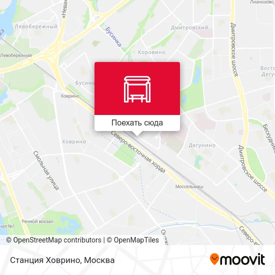 Карта Станция Ховрино