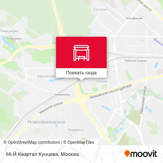 Карта 66-Й Квартал Кунцева