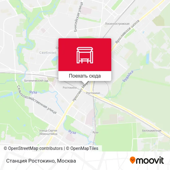 Карта Станция Ростокино