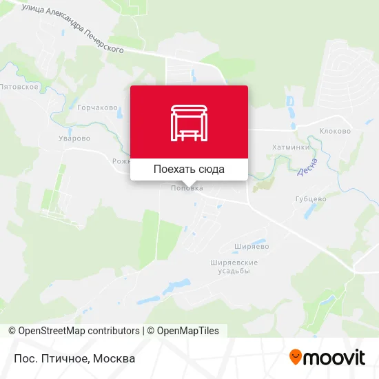 Карта Пос. Птичное