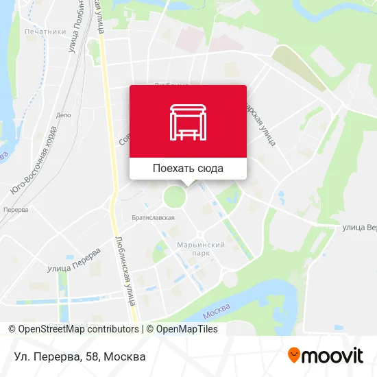 Карта Ул. Перерва, 58