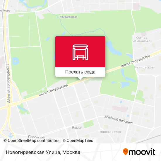 Карта Новогиреевская Улица