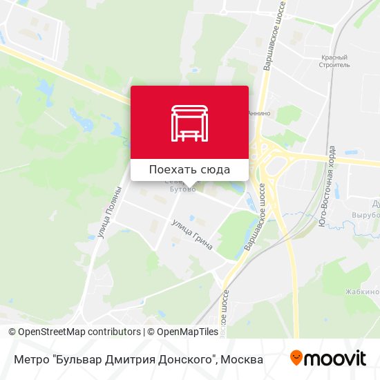 Карта Метро "Бульвар Дмитрия Донского"