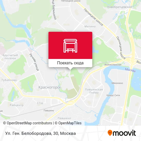 Карта Ул. Ген. Белобородова, 30