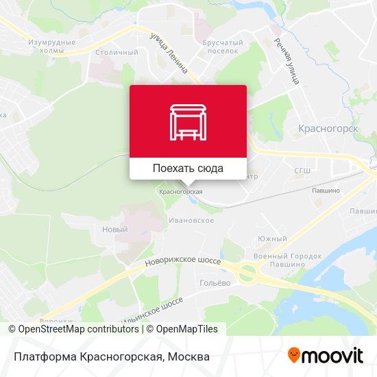 Карта Платформа Красногорская