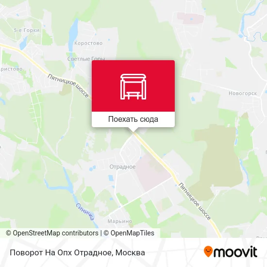 Карта Поворот На Опх Отрадное