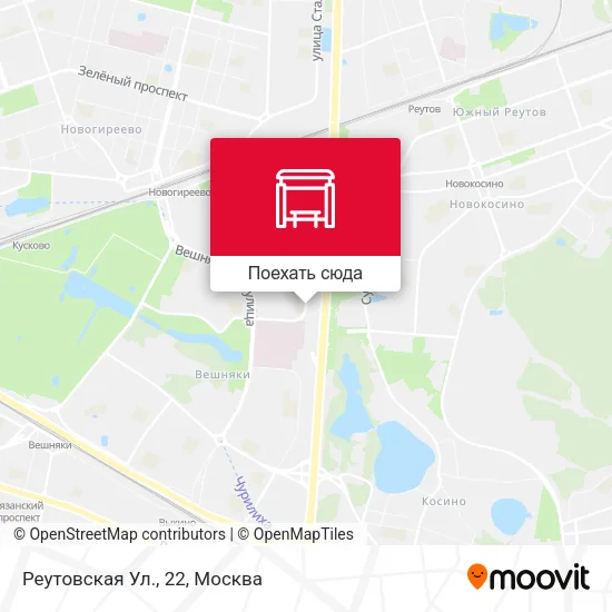 Карта Реутовская Ул., 22
