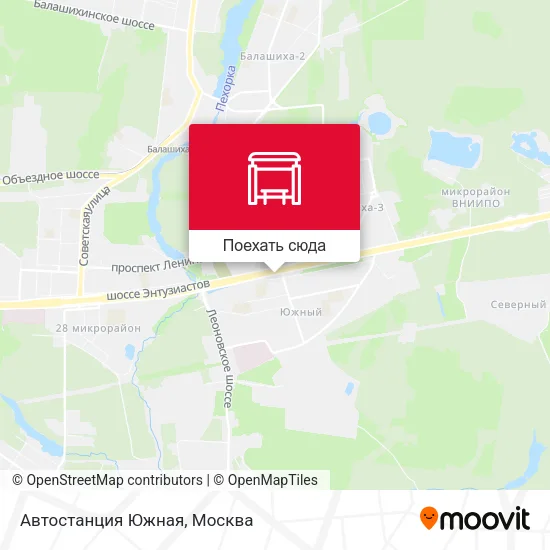 Карта Автостанция Южная