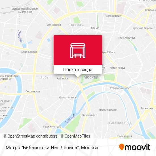 Карта Метро "Библиотека Им. Ленина"