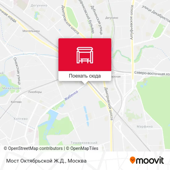 Карта Мост Октябрьской Ж.Д.