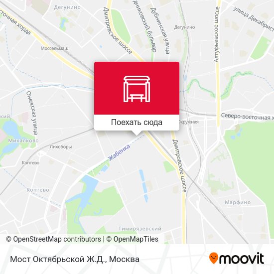 Карта Мост Октябрьской Ж.Д.