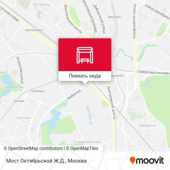 Карта Мост Октябрьской Ж.Д.