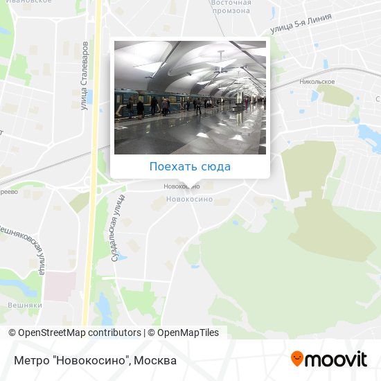 Карта Метро "Новокосино"