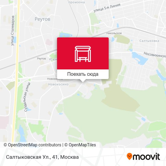 Карта Салтыковская Ул., 41