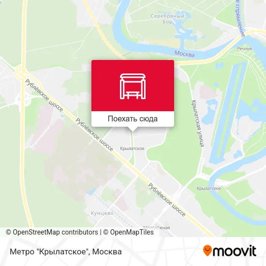 Карта Метро "Крылатское"