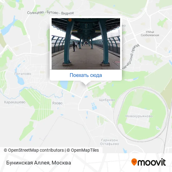 Карта Бунинская Аллея