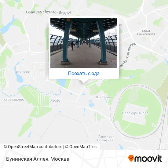 Карта Бунинская Аллея
