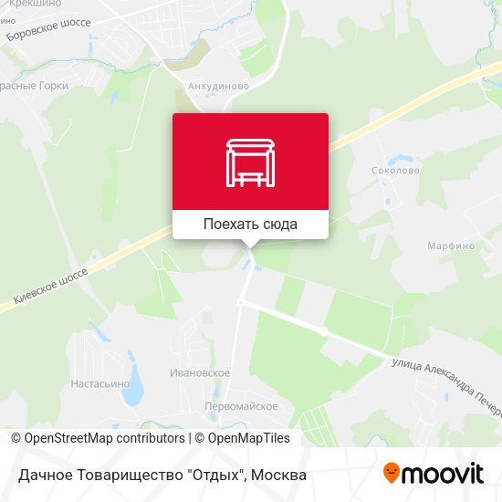 Карта Дачное Товарищество "Отдых"