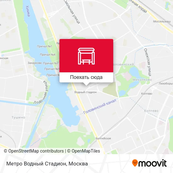 Карта Метро Водный Стадион
