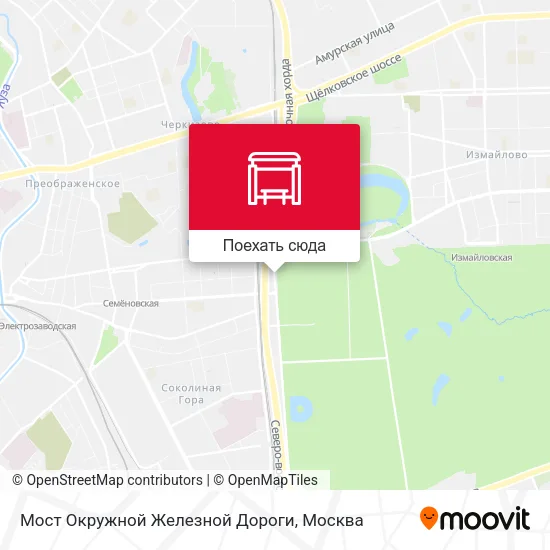 Карта Мост Окружной Железной Дороги