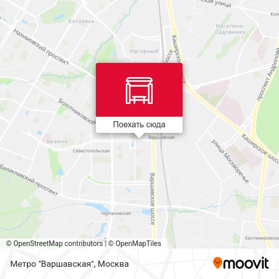 Карта Метро "Варшавская"