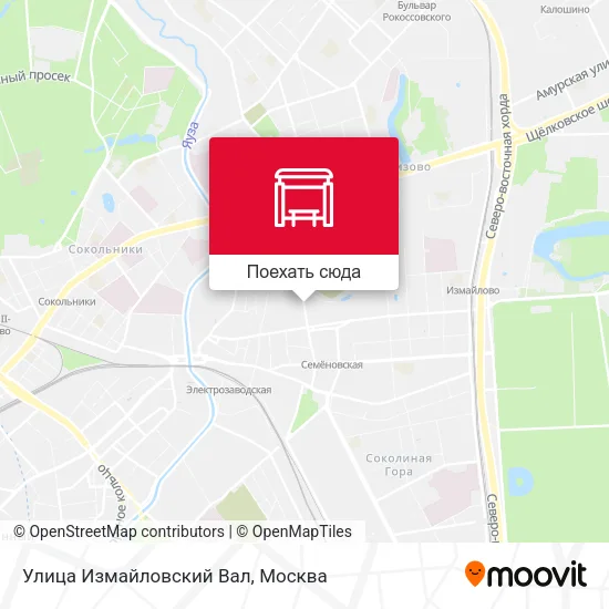 Карта Улица Измайловский Вал