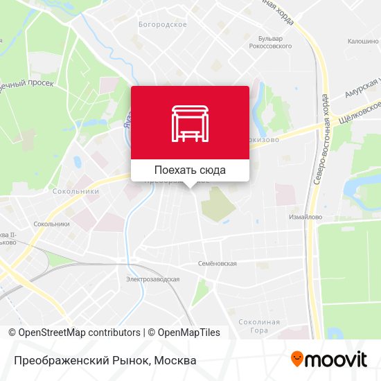 Карта Преображенский Рынок
