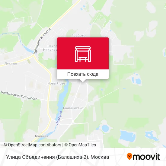 Карта Улица Объединения (Балашиха-2)