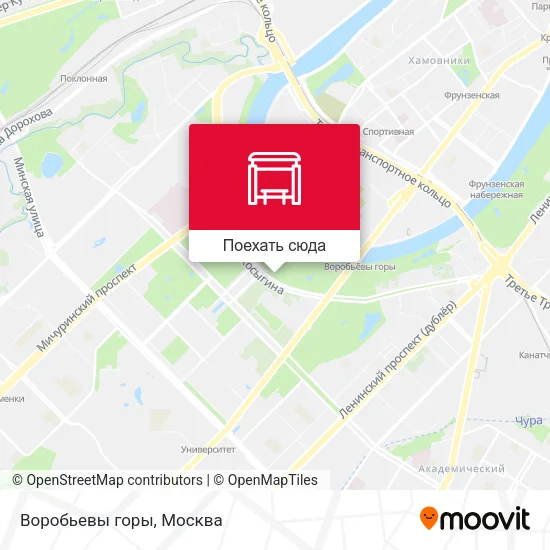 Карта Воробьевы горы