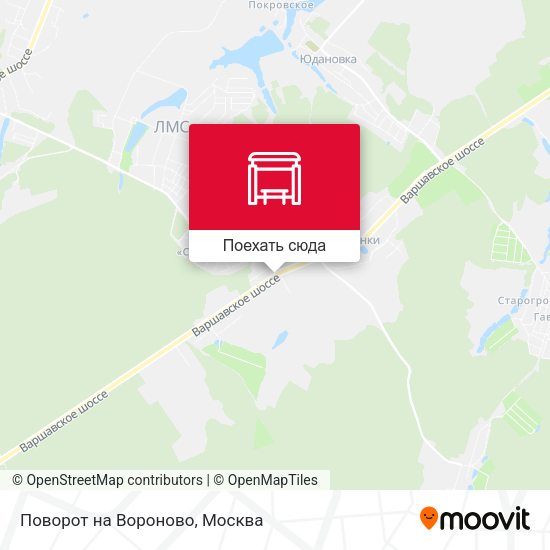 Карта Поворот на Вороново