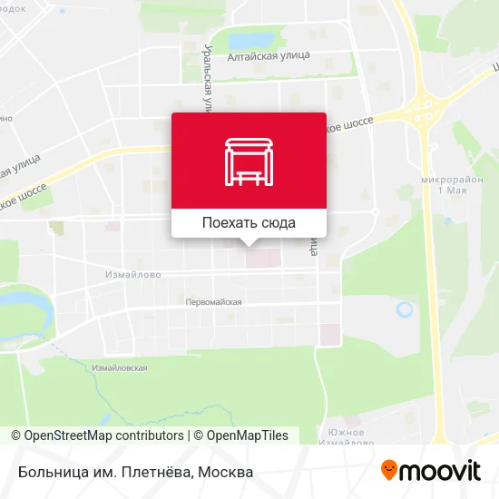 Карта Больница им. Плетнёва
