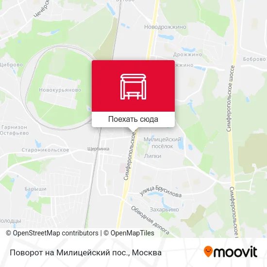 Карта Поворот на Милицейский пос.