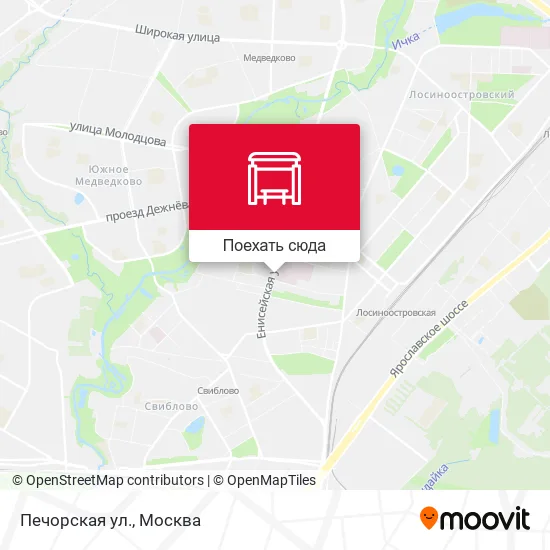 Карта Печорская ул.